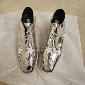 Stella mccartney silver mirror Elyse platform, size 10 (40)